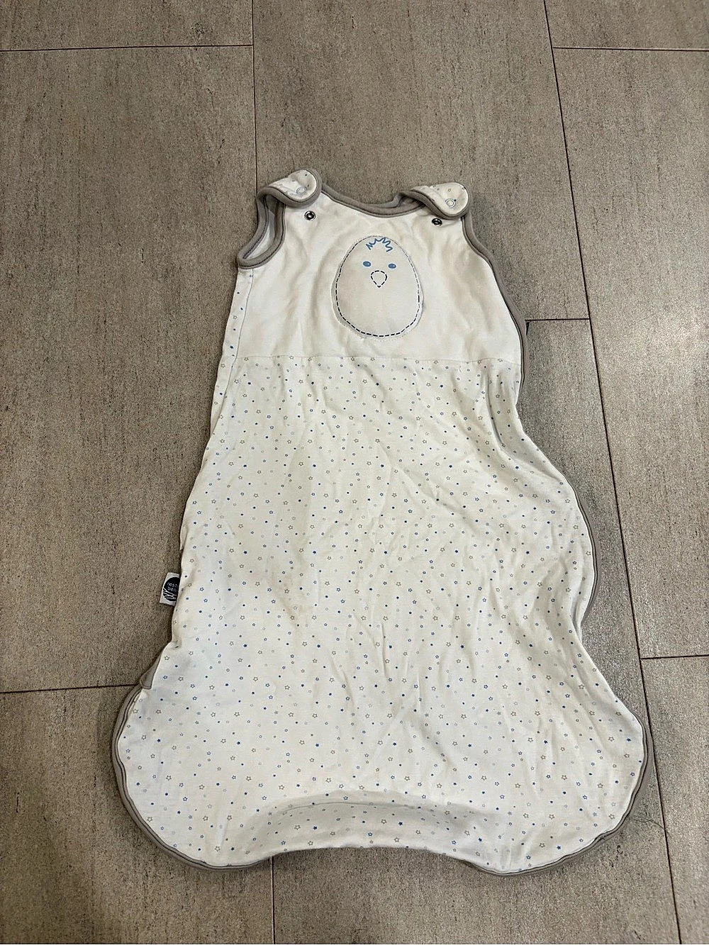 Nested Bean Zen Sack Classic Baby Small Zen Sack Sleep Sack in White & Blue